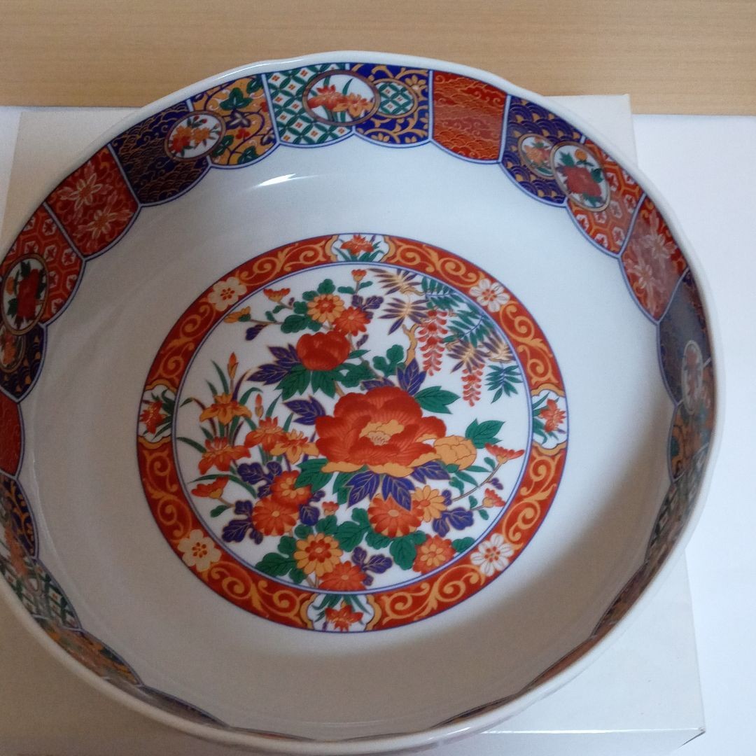 大皿錦織彩華　9寸ドラ鉢和食器 陶器