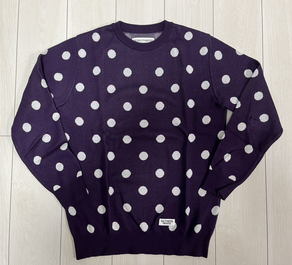 人気急上昇】 WACKO MARIA SWEATER JACQUARD DOTS Sサイズ