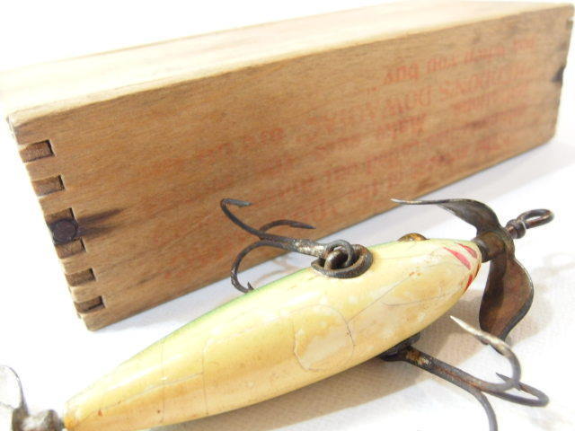 ヘドン ドワジャックミノー #100 ヘドン純正 木箱付き HEDDON DOWAGIAC MINNOW ウッド オールドヘドン (22637_画像9