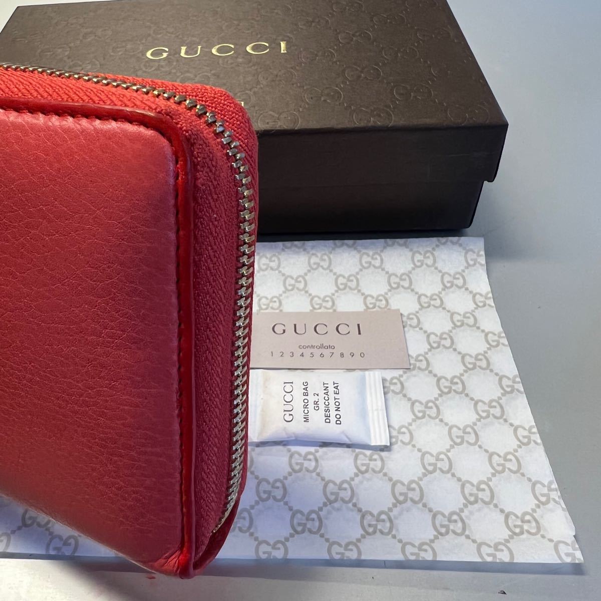ご予約品】 ラウンドファスナー 未使用に近い‼️ グッチ GUCCI