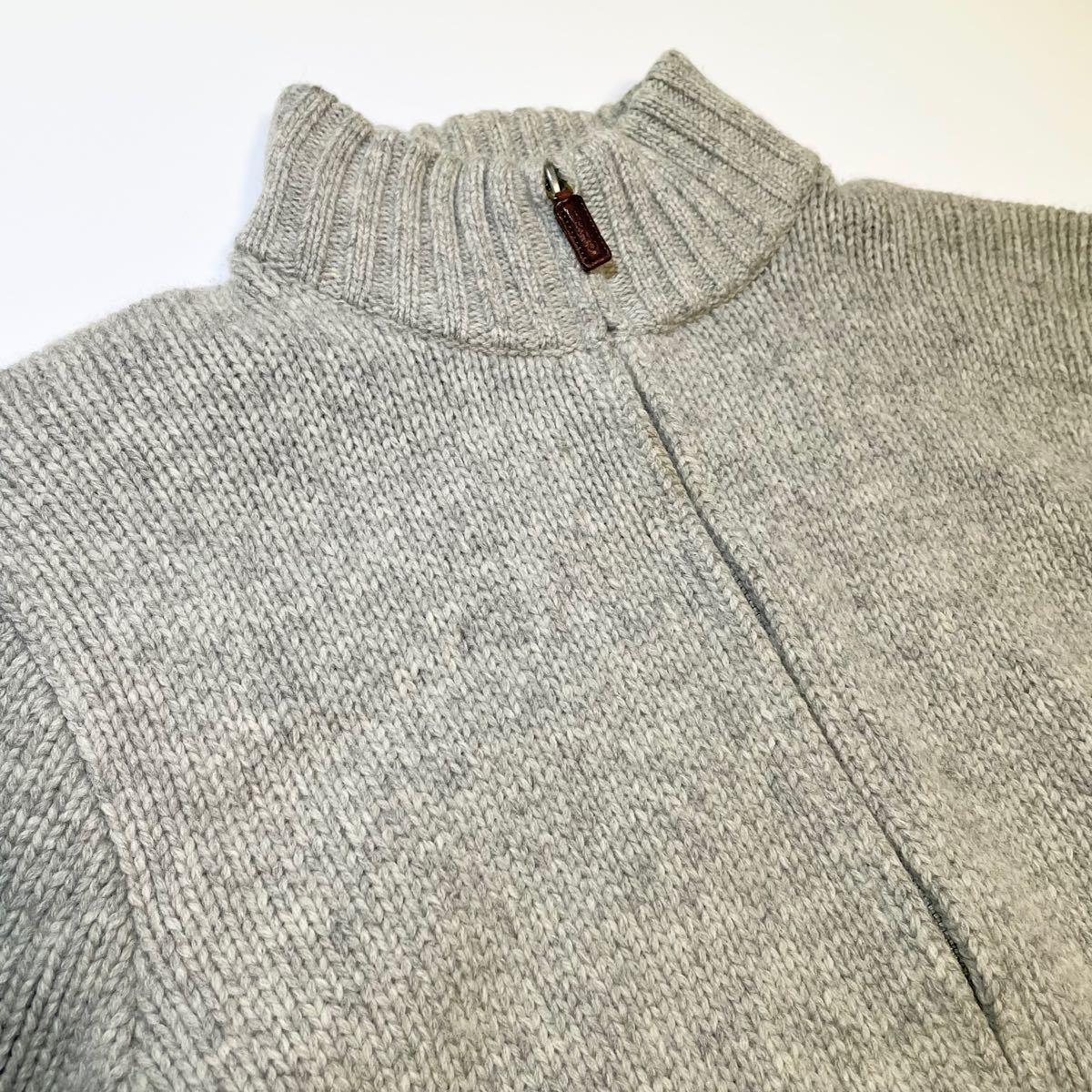 POLO RALPH LAUREN ポロ ラルフローレン ドライバーズニット ジップアップ セーター 肉厚 Lサイズ ユニセックス