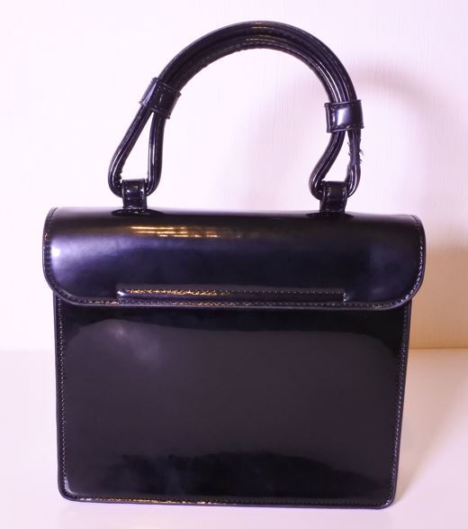 Ray BEAMS Ray Beams handbag bag enamel style black ymdnrk a201h1205