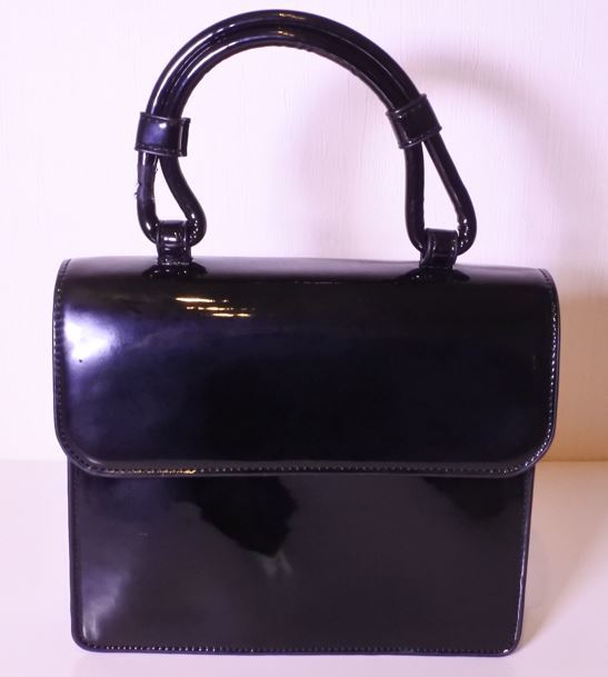 Ray BEAMS Ray Beams handbag bag enamel style black ymdnrk a201h1205