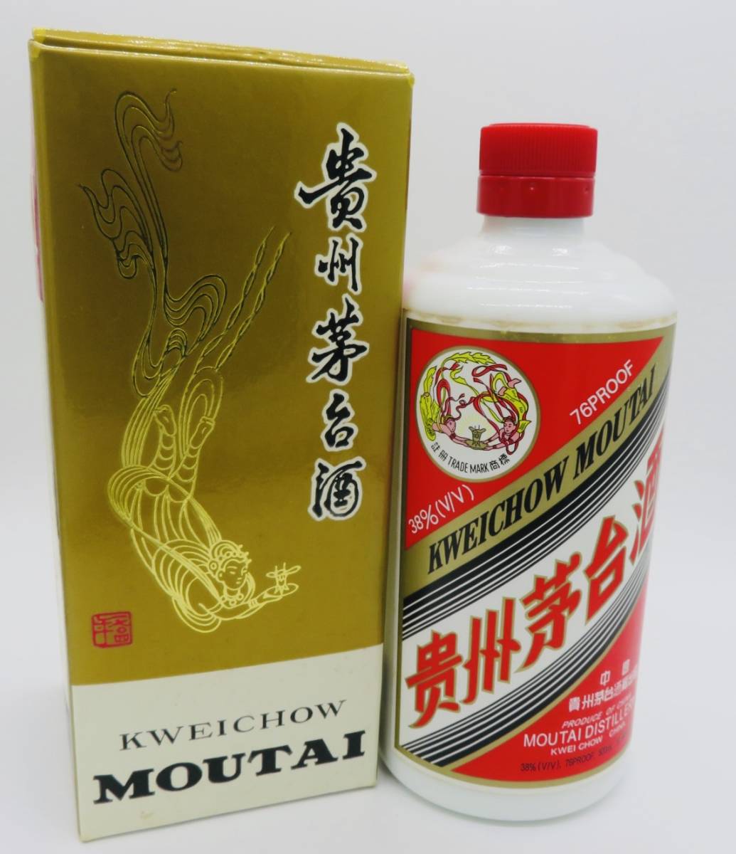 中国 古酒 貴州茅台酒 マオタイ 天女ラベル 38％ 500ml 約825g 名酒