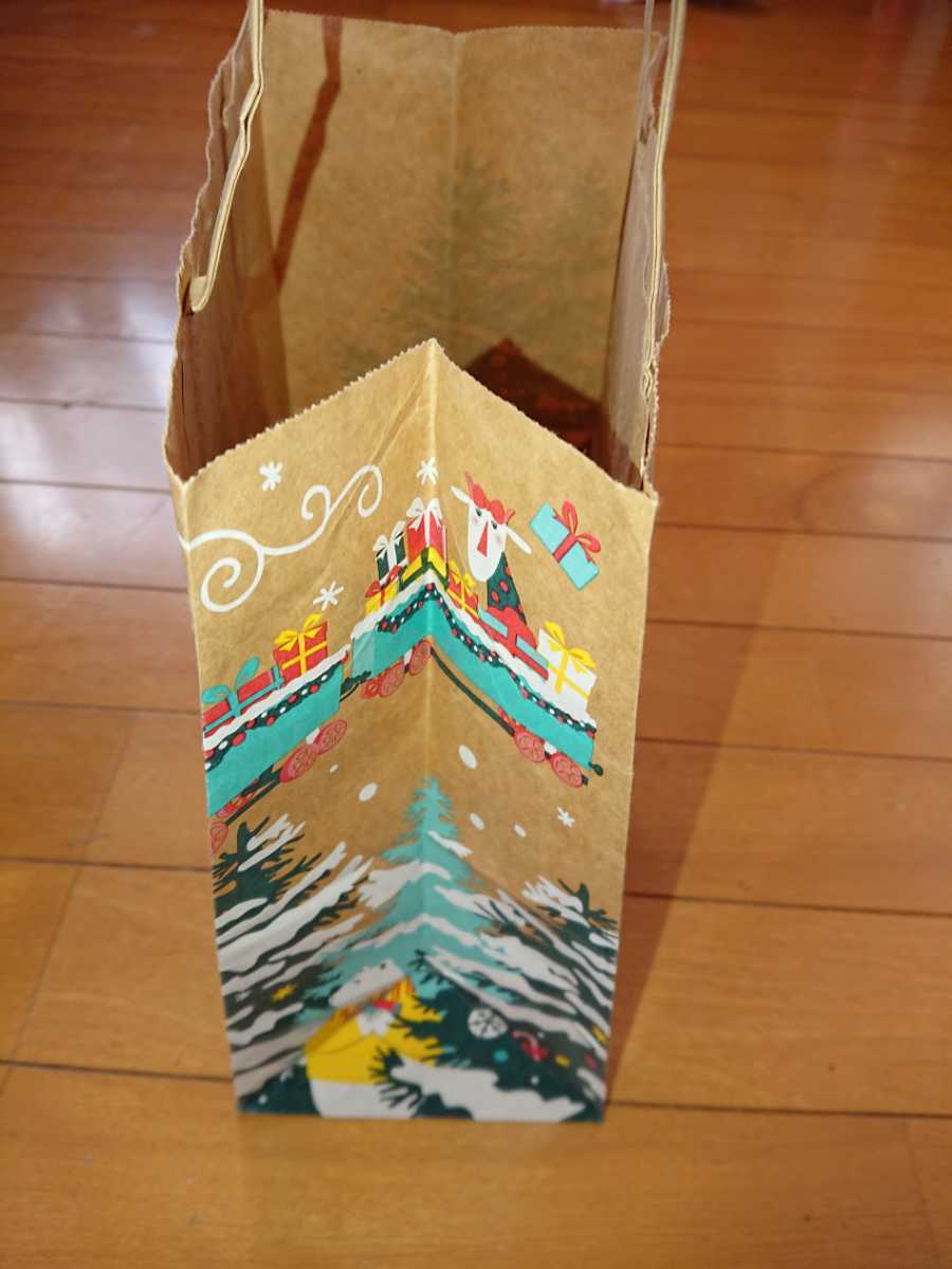 KALDI COFFEE FARM бумажный пакет Santa Claus ka Rudy - подарок пакет елка зима покупка сумка сумка для покупок упаковка пакет снег кристалл угол низ ..