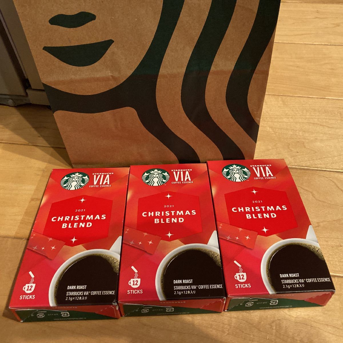 スターバックス VIA  3箱（36本） クリスマス ブレンド　インスタントコーヒー