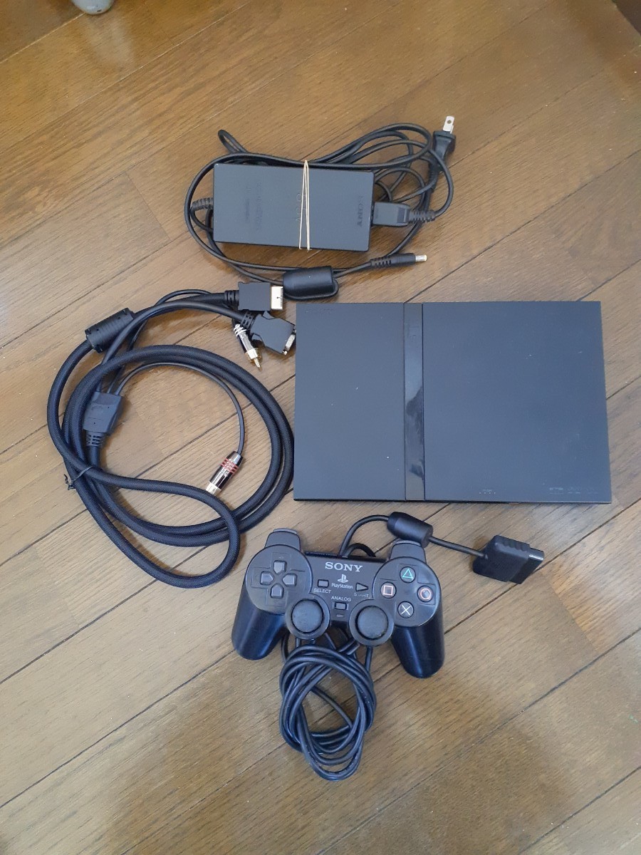 PlayStation　2 　 PS2 ブラック 本体　付属品　セット　ジャンク