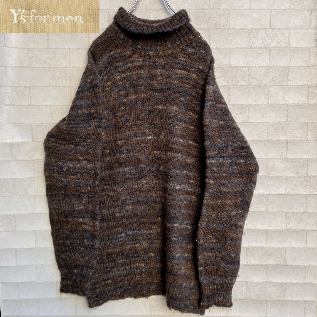 Y's for men Yohji Yamamoto ワイズフォーメン ヨウジヤマモト アーカイブ オーバーサイズ ハイネック ウール ニット セーター MM-K09-148