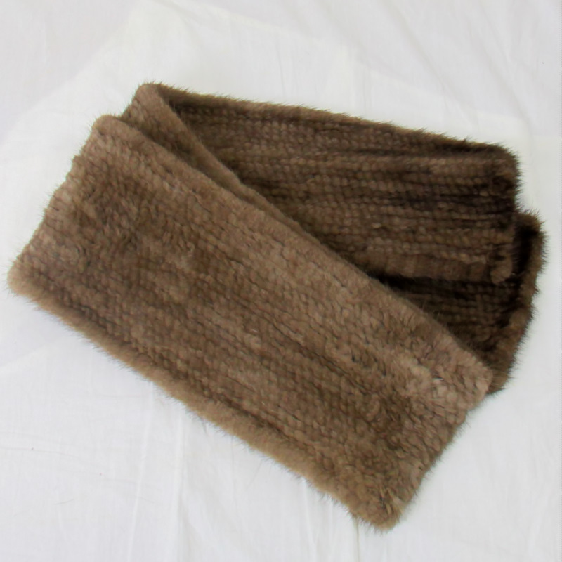  fur / fur / mink knitting niting shawl muffler real fur 2187