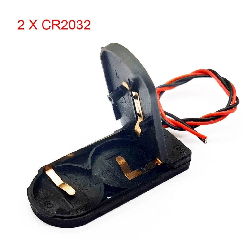 [ new goods ] 2xCR2032 battery correspondence battery holder cell button case 2 wire on / off switch attaching 20 piece E329