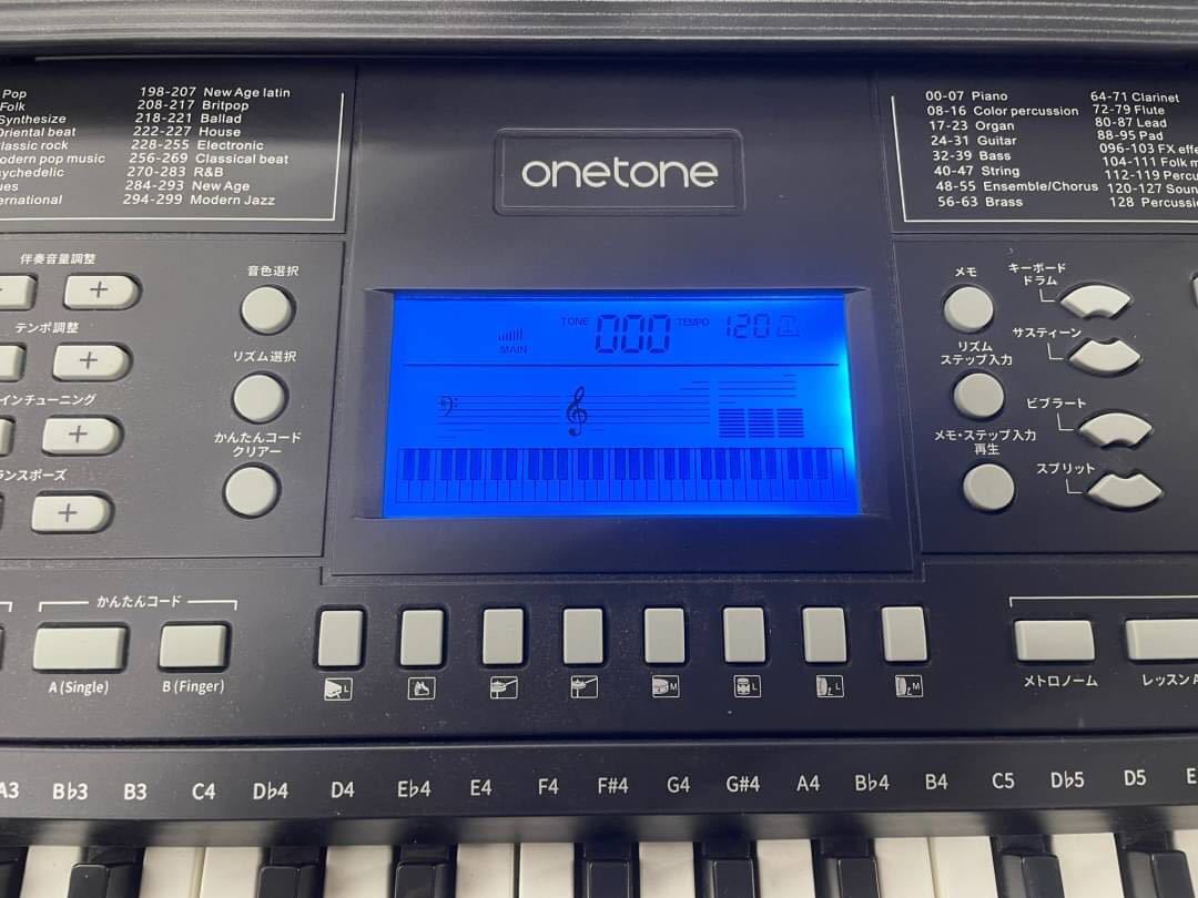○F7062 onetone 電子キーボード　電子ピアノ　OTK-61○_画像2