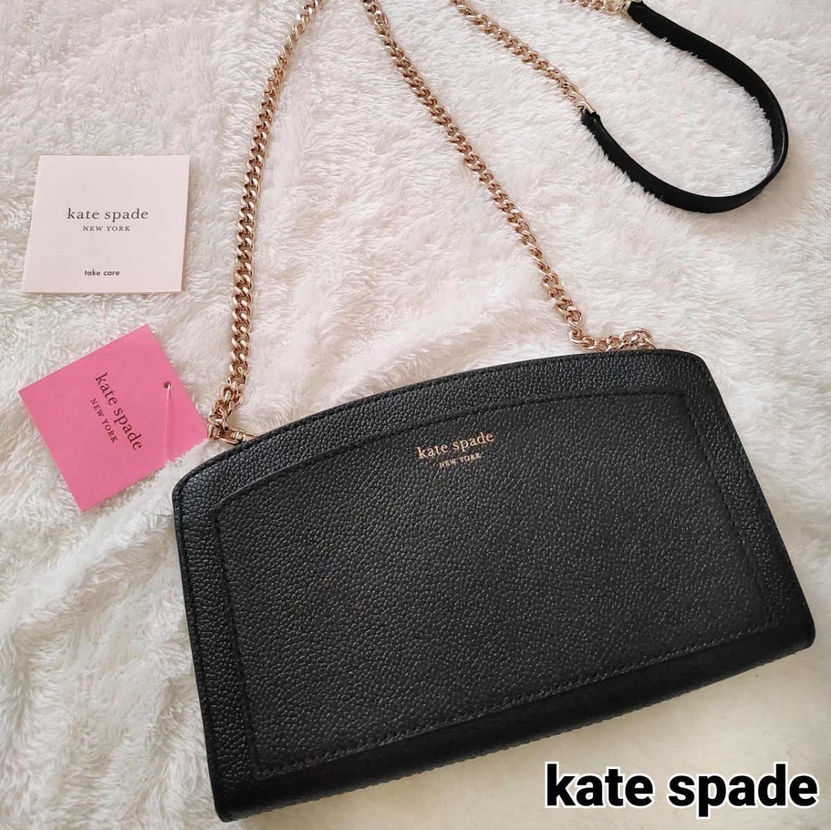 kate spadeミニウォレット   card case on a chain