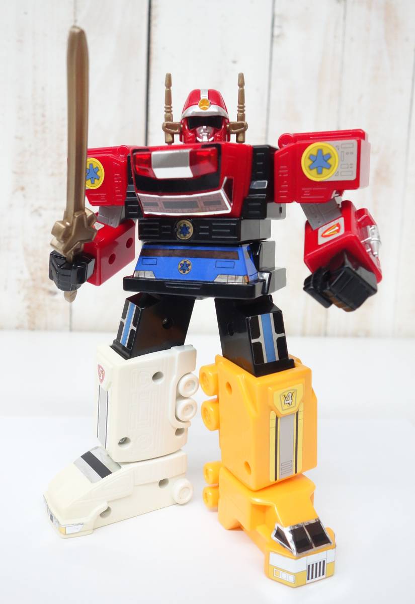  retro коллекция подлинная вещь *BANDAI Bandai pra tela* Kyukyu Sentai GoGo-V GOGOFIVE * Victory Robot *Copylite 1999