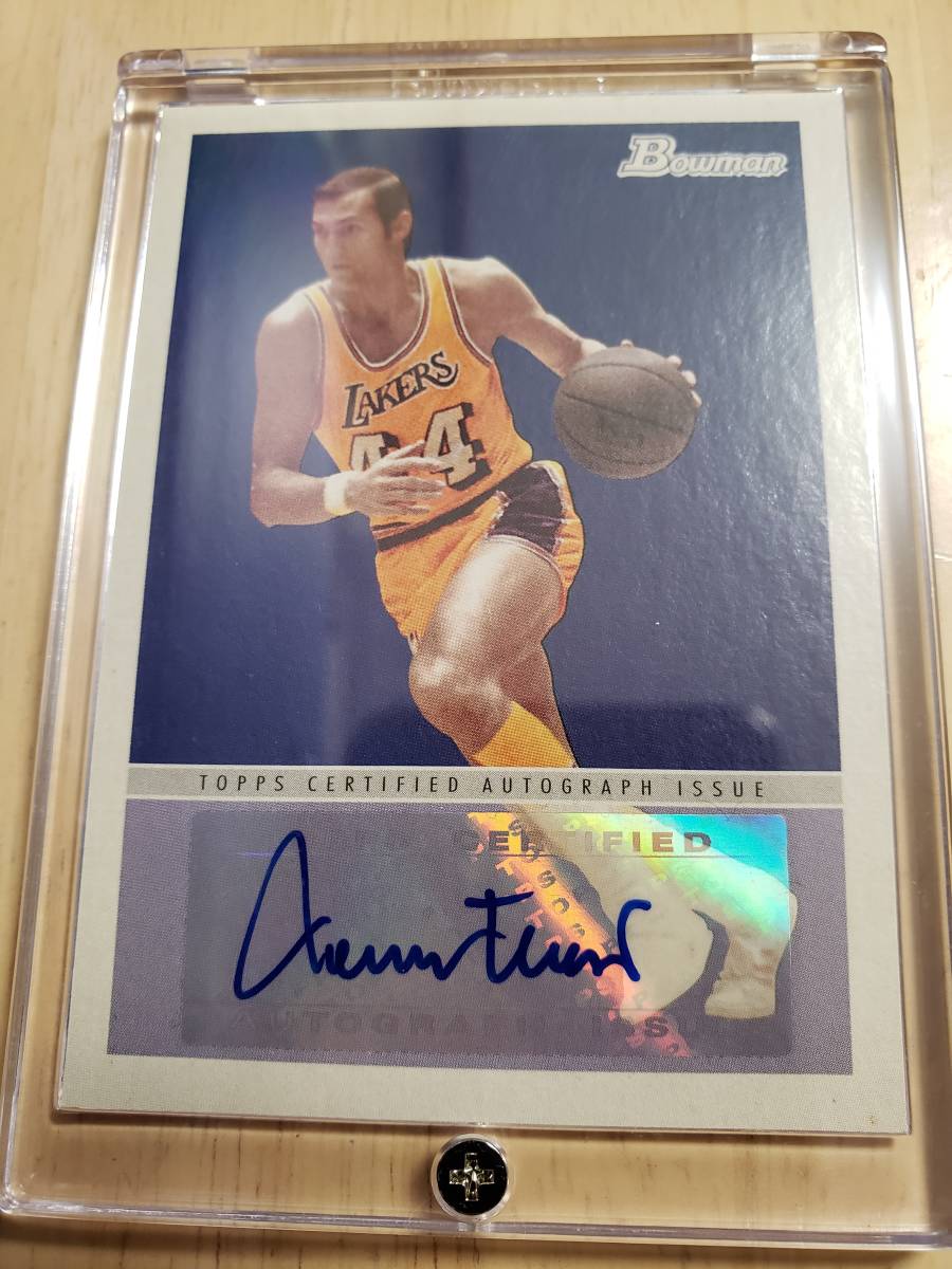 サイン 2009 -10 Topps Bowman JERRY WEST Auto / ジェリー ウエスト Autograph NBA LOGO