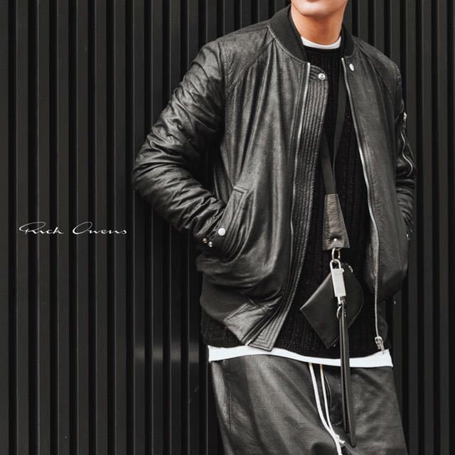 rick owens リックオウエンス レザー ボンバージャケット ma-1