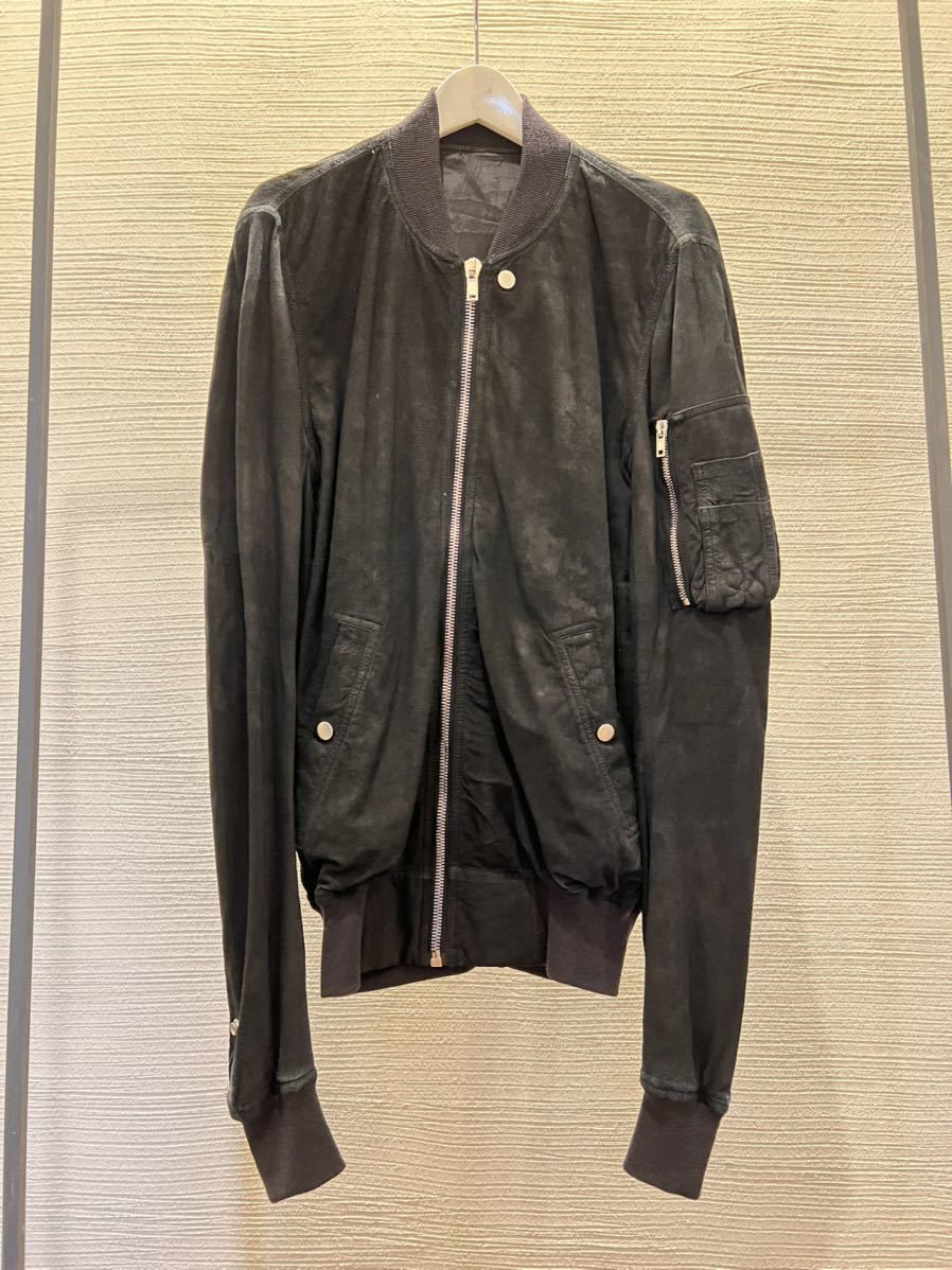 rick owens リックオウエンス レザー ボンバージャケット ma-1 rick owens リックオウエンス レザー ボンバージャケット ma-1