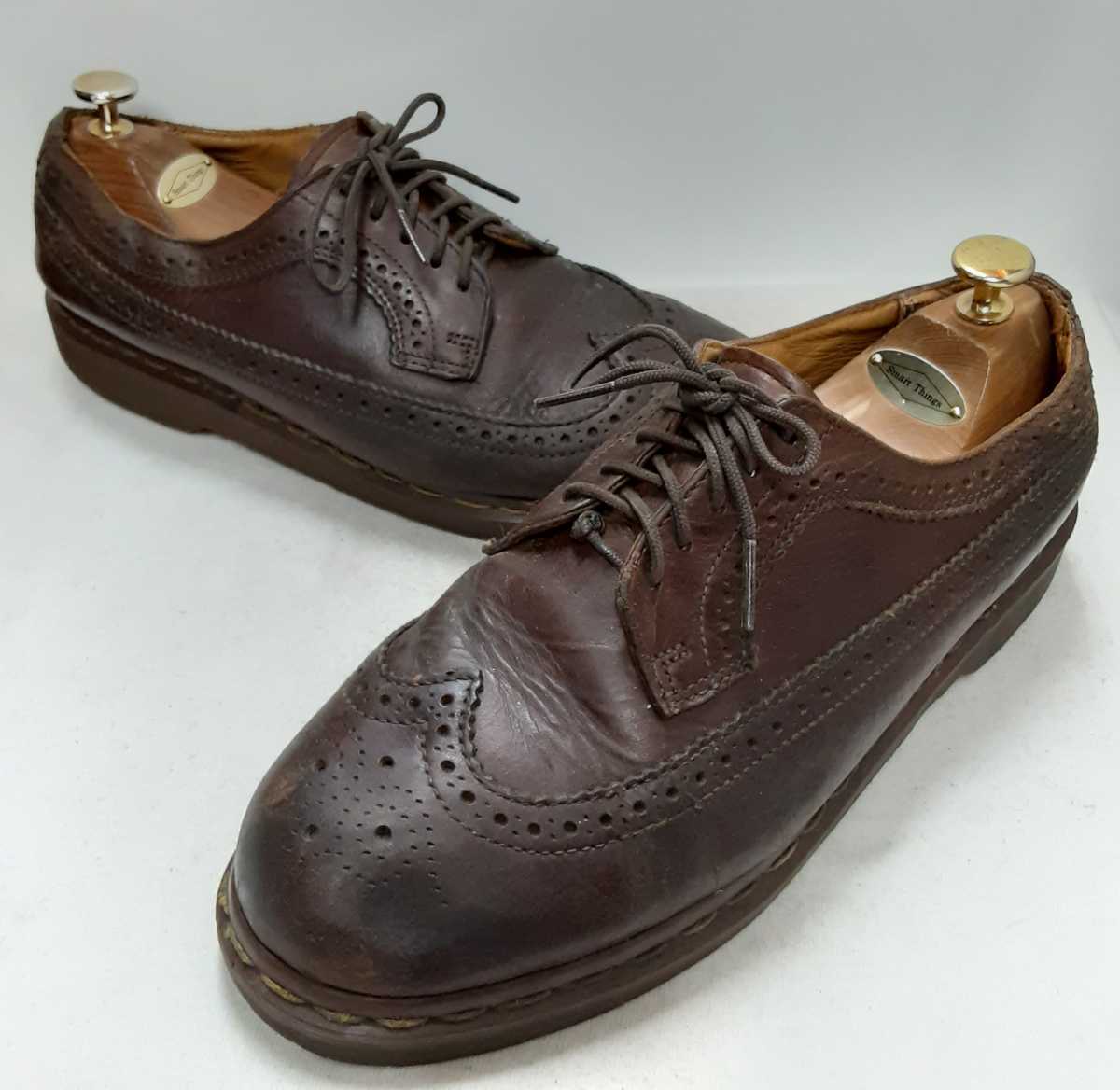  most price!1 point thing! England made! Dr. Martens DR.MARTINS original leather Wing chip shoes leather shoes Brown / tea color size inscription 9 27.5cm corresponding 