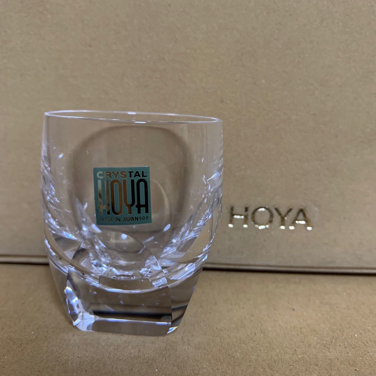 【新発売】 希少 新品 未使用 HOYA ホヤ クリスタル ショットグラス 柄違い クリスタルガラス