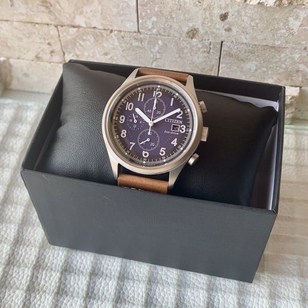 新品★即納★CITIZEN★シチズン★エコドライブ/ネイビー/生活防水/メンズ腕時計/夜行/ソーラー/ステンレス/高級ブランド/本革/ホワイト針 4