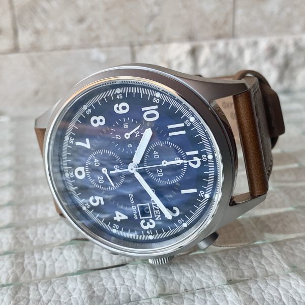 新品★即納★CITIZEN★シチズン★エコドライブ/ネイビー/生活防水/メンズ腕時計/夜行/ソーラー/ステンレス/高級ブランド/本革/ホワイト針 3