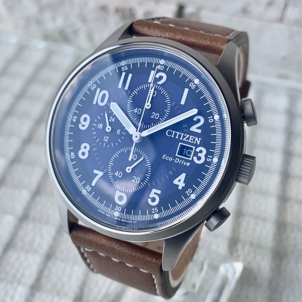 新品★即納★CITIZEN★シチズン★エコドライブ/ネイビー/生活防水/メンズ腕時計/夜行/ソーラー/ステンレス/高級ブランド/本革/ホワイト針 5