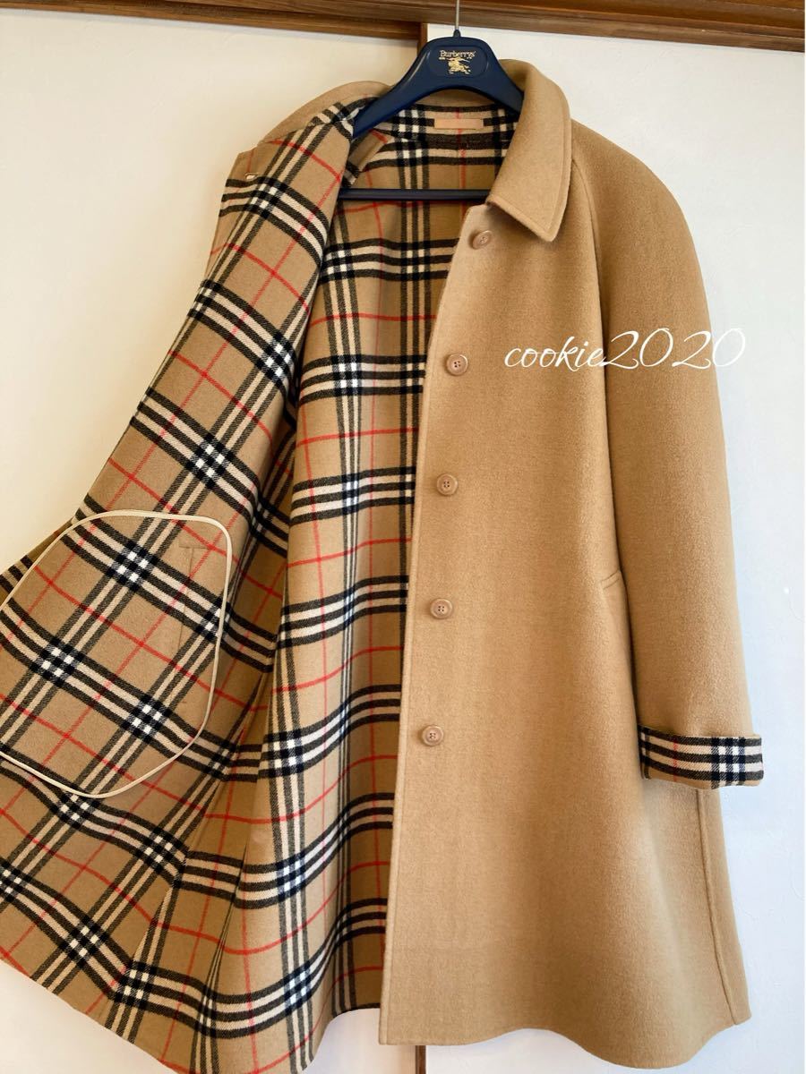 BURBERRY ダブルフェイス ベルト付 ステンカラーコート S