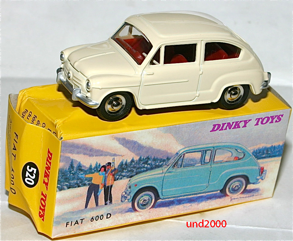  reprint Dinky 520 1/43 Fiat 600 D Fiat 600D Dinky DeAGOSTIN ATLAS