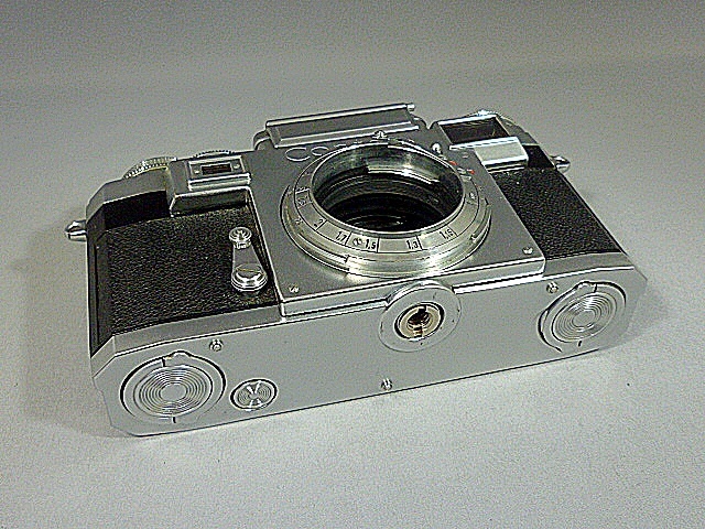 ▽ツァイス ZEISS IKON CONTAX Ⅲa ボディ ジャンク 純正スプール・革ケース付_画像8