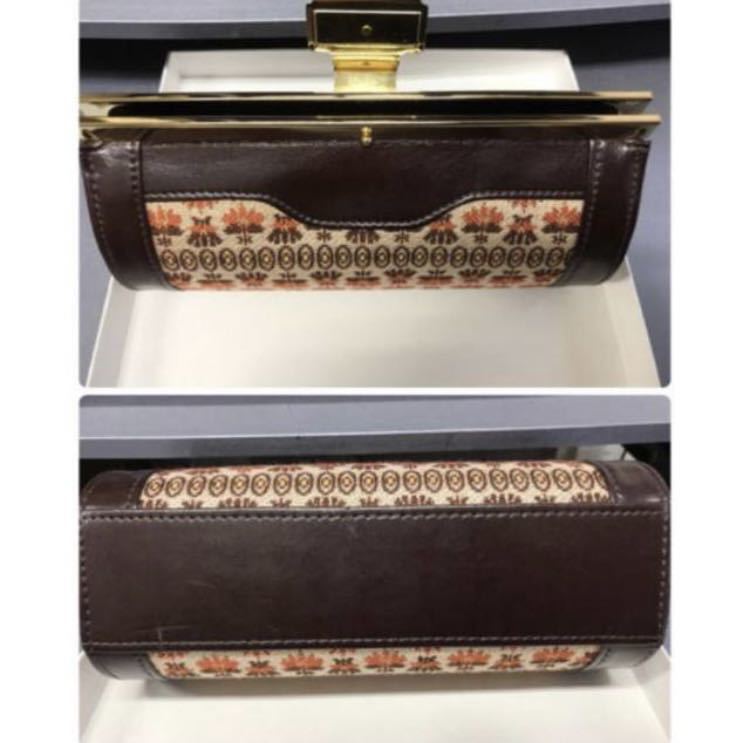  new goods long-term keeping goods antique go Blanc weave Jaguar dogama. hand clutch bag party pouch 