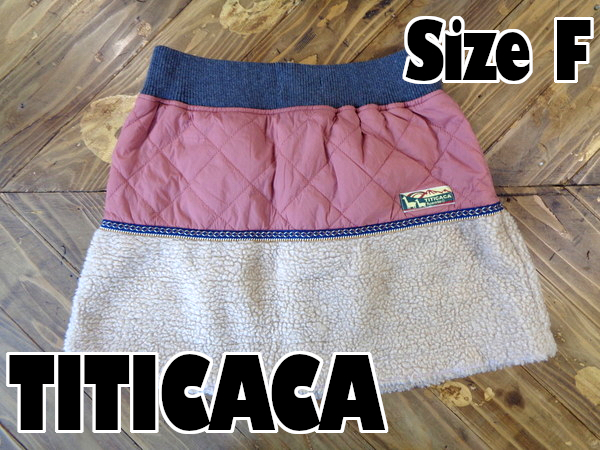 F5487 高い品質 TITICACA ミニスカート Fサイズ 買い保障できる ピンク レディース ベージュ