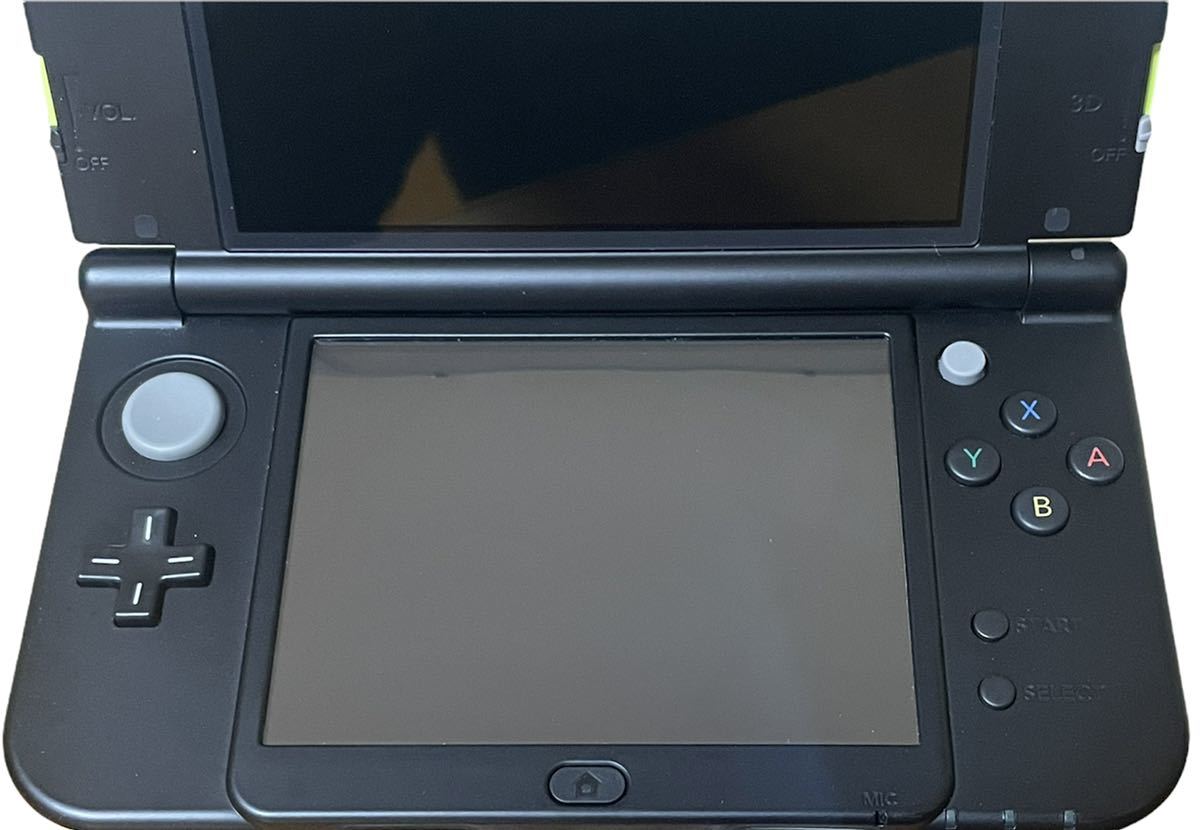 〓中古 極美品 任天堂 NEW ニンテンドー 3DS LL ライム ブラック 社外品充電器付き〓 Newニンテンドー3DS LL Nintendo  New ライム