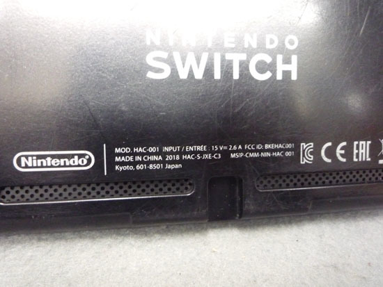 Nintendo Switch 本体のみ ニンテンドー スイッチ 2018年製 任天堂 動作不良 ジャンク 札幌市手稲区_画像9
