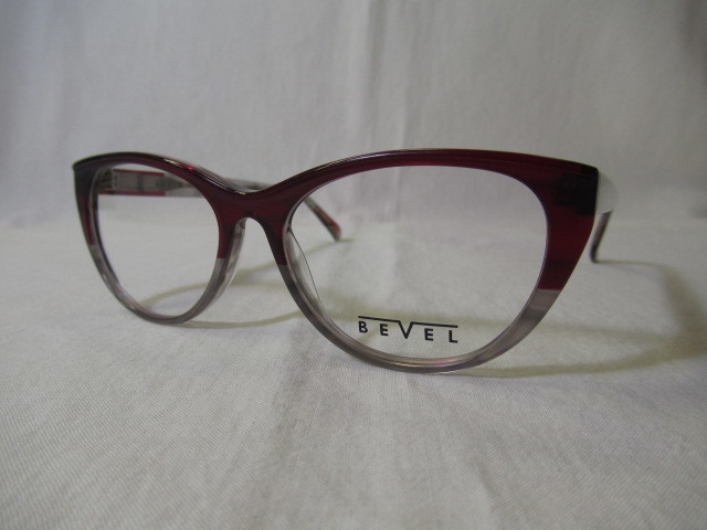 ☆ BEVEL NEWYORK 3715 BURMESE BG 50口15 ベベル ニューヨーク メガネ キャットアイ 日本製 輸入品 プラスチック 新品未使用品 ☆_画像1