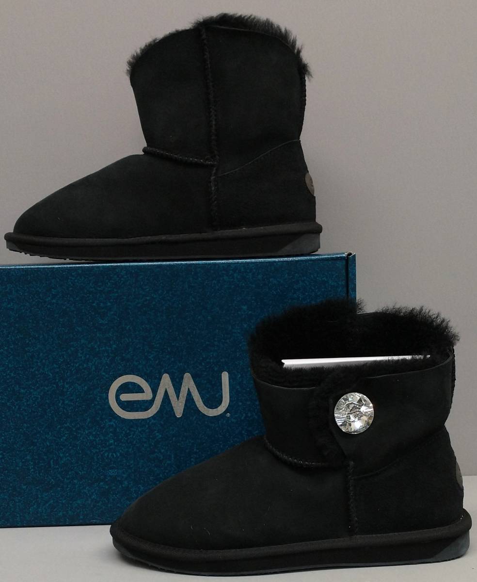 EMU エミュー レディース ムートンブーツ ブラック 25cm 靴 ブランド 安い お買い得_画像1