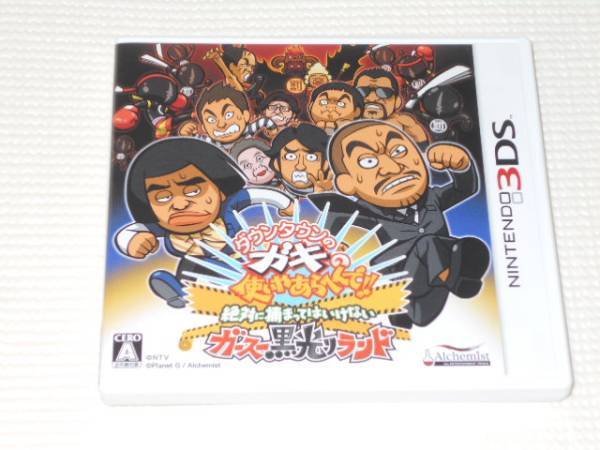 3DS★ダウンタウンのガキの使いやあらへんで!絶対に捕まってはいけないガースー黒光りランド★箱付・説明書付・ソフト付_画像1