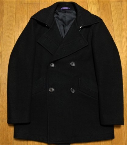 美品！Paul Smith COLLECTION メルトン ウールコート Pコート M ブラック 日本製 ポールスミスコレクション ダブル