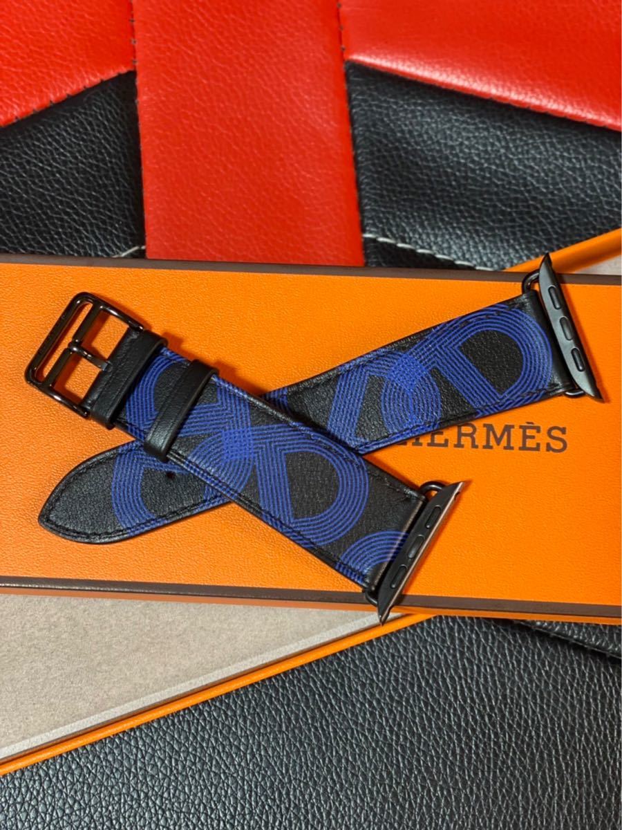 アップウォッチエルメス45ミリ用(黒/ブルー・エレクトリック アップウォッチエルメス45ミリ用(黒/ブルー・エレクトリック