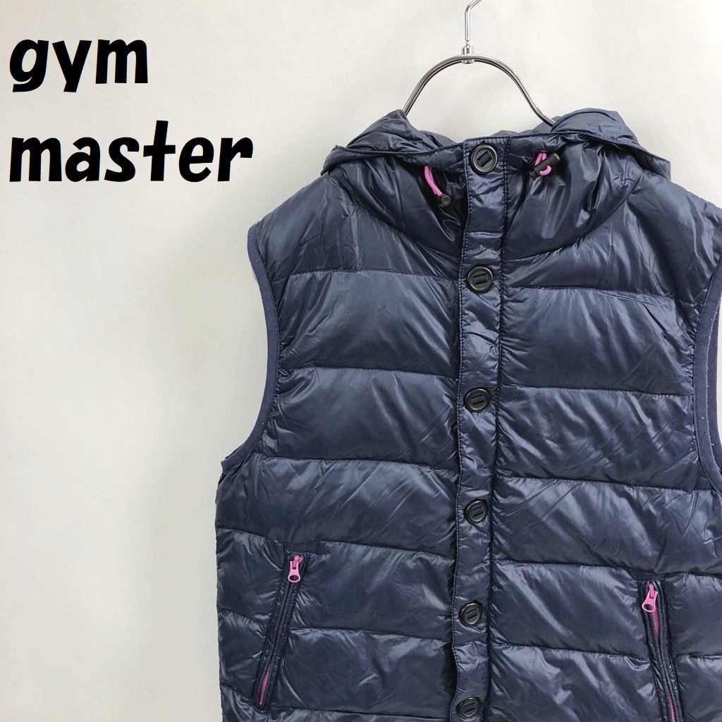 【人気】gym master/ジムマスター ダウンベスト ナイロンベスト ネイビー×ピンク サイズS/S2204_画像1