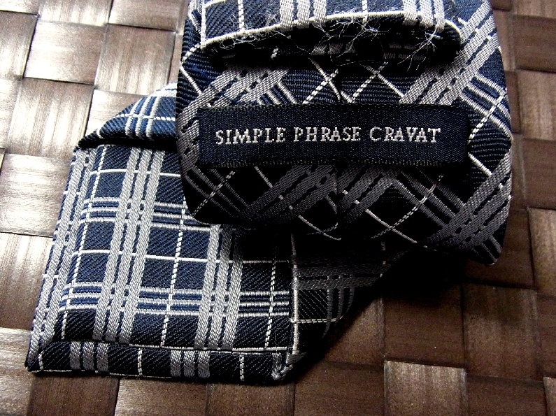 【特選】1796美品【人気の細ナロータイ】シンプルフレーズ（オリヒカ）「SIMPLE PHRASE CRAVAT」ネクタイ_画像3