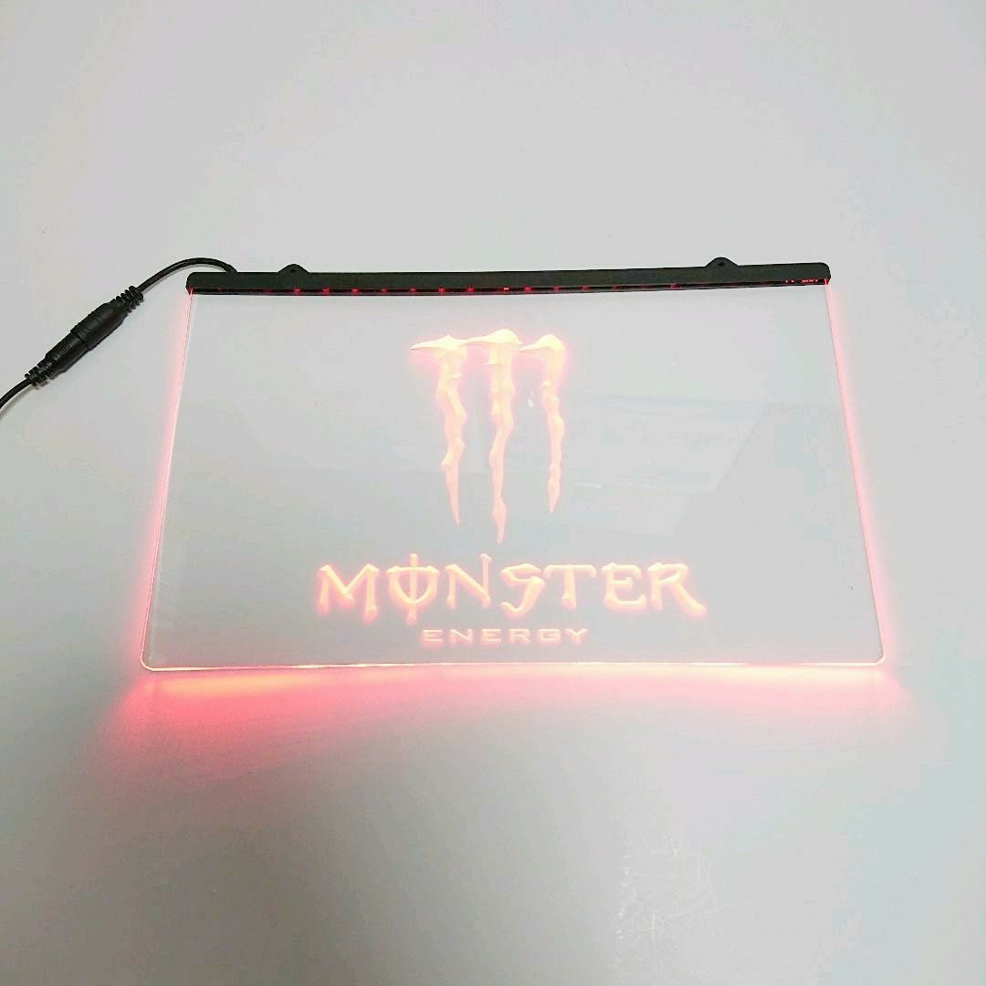 【約190×300×7㎜】モンスター エナジー LED ライト パネル 2点セット monster energy 【約190×300×7㎜】モンスター エナジー LED ライト パネル 2点セット monster energy