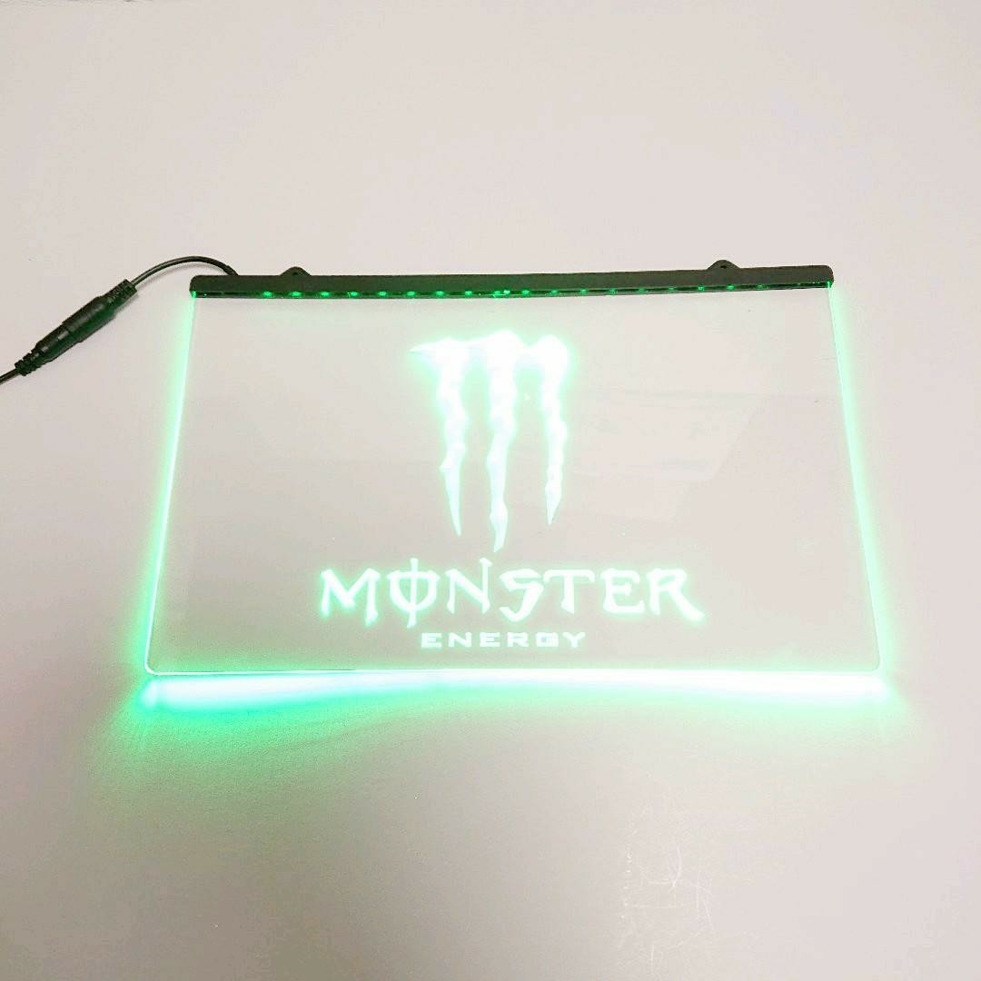 約190×300×7㎜】モンスター エナジー LED ライト パネル 2点 約190×300×7㎜】モンスター エナジー LED ライト パネル 2点