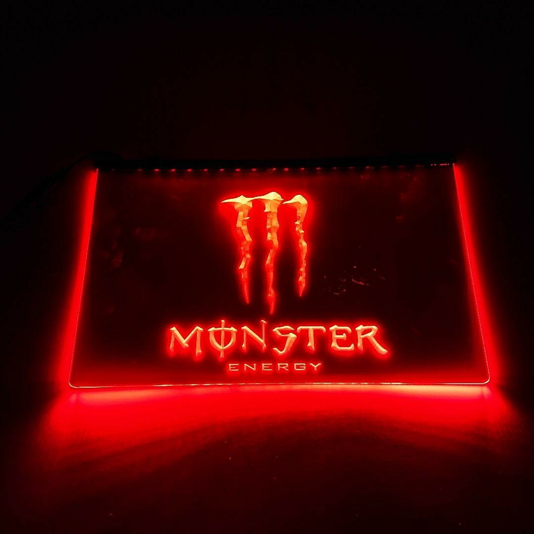 【約190×300×7㎜】モンスター エナジー LED ライト パネル 2点セット monster energy 【約190×300×7㎜】モンスター エナジー LED ライト パネル 2点セット monster energy