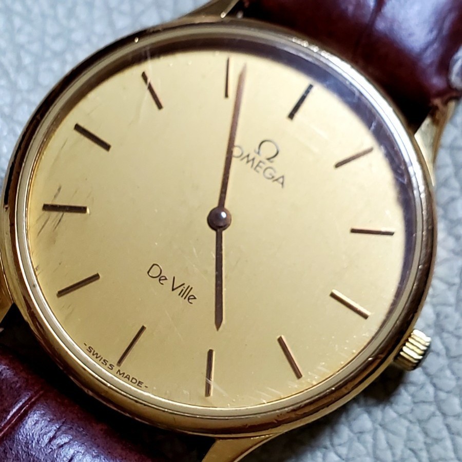 OMEGA オメガ De Ville デビル ゴールド 2針 メンズ 腕時計