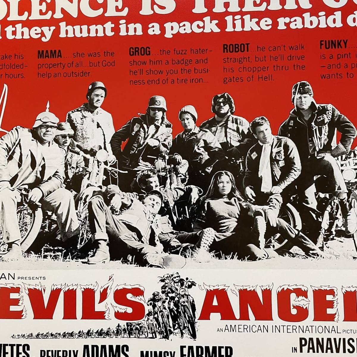 ポスター★60sアウトローバイカームービー『Devil's Angels』★ハーレーダビッドソン/Harley Davidson/Easy Rider/イージーライダー_画像2