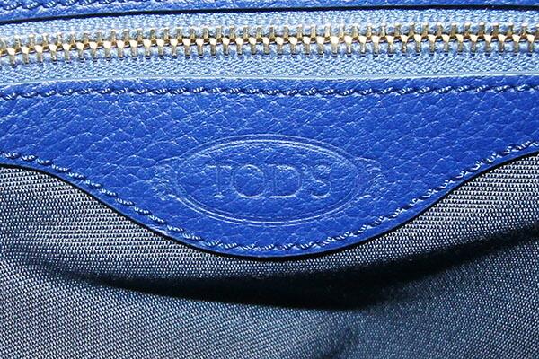トッズ 2WAYハンドバッグ ロイヤルブルー レザー トートバッグ