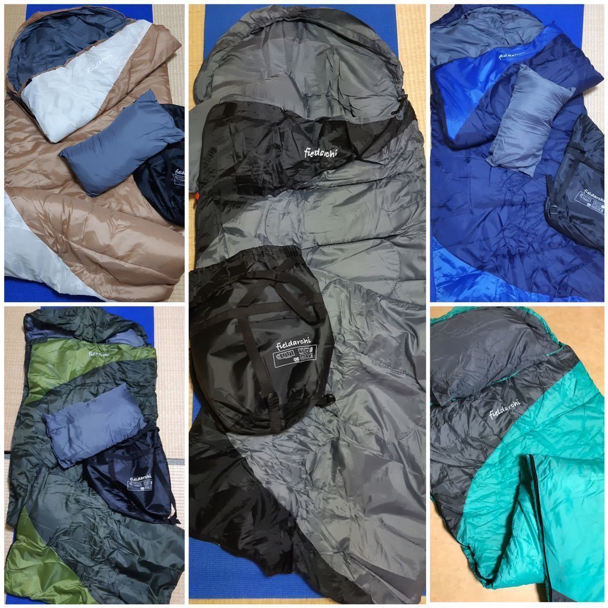 キャンプ　新品　寝袋 ３個セット　枕付き　-10℃　アウトドア　コヨーテ