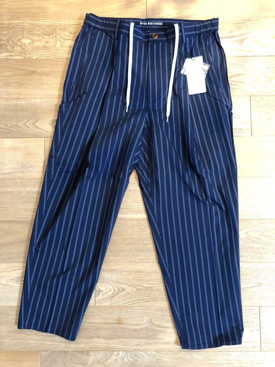 【美品】ニューバランス パンツ キュロット ガウチョ ストライプ柄 ネイビー 2 80%OFF】【新品未使用】ニューバランス パンツ ワイド
