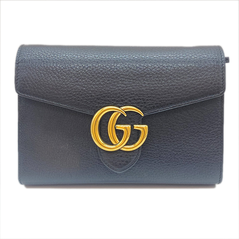 ヤフオク! - グッチ GUCCI GGマーモント チェーンウォレット