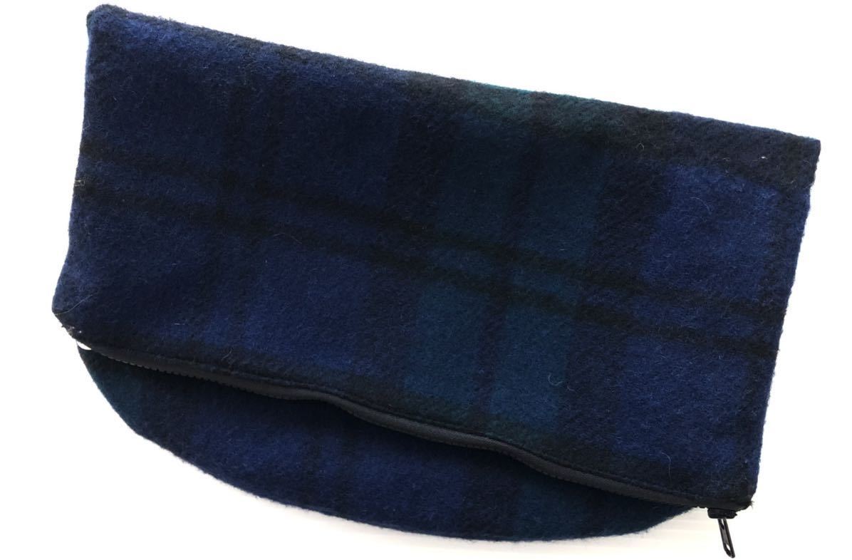 新品 定価15180円 USA製 ジョンソン ウーレンミルズ クラッチバッグ　　アメリカ製 ウール素材 Johnson Woolen Mills MADE IN USA 柳4824_画像2