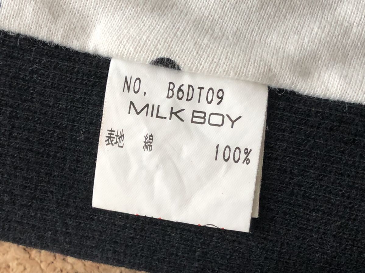 美品 ミルクボーイ リバーシブル 2WAY フーディー スウェット　　パーカー ドット スパンコール ラバープリント MILKBOY 柳4875_画像6